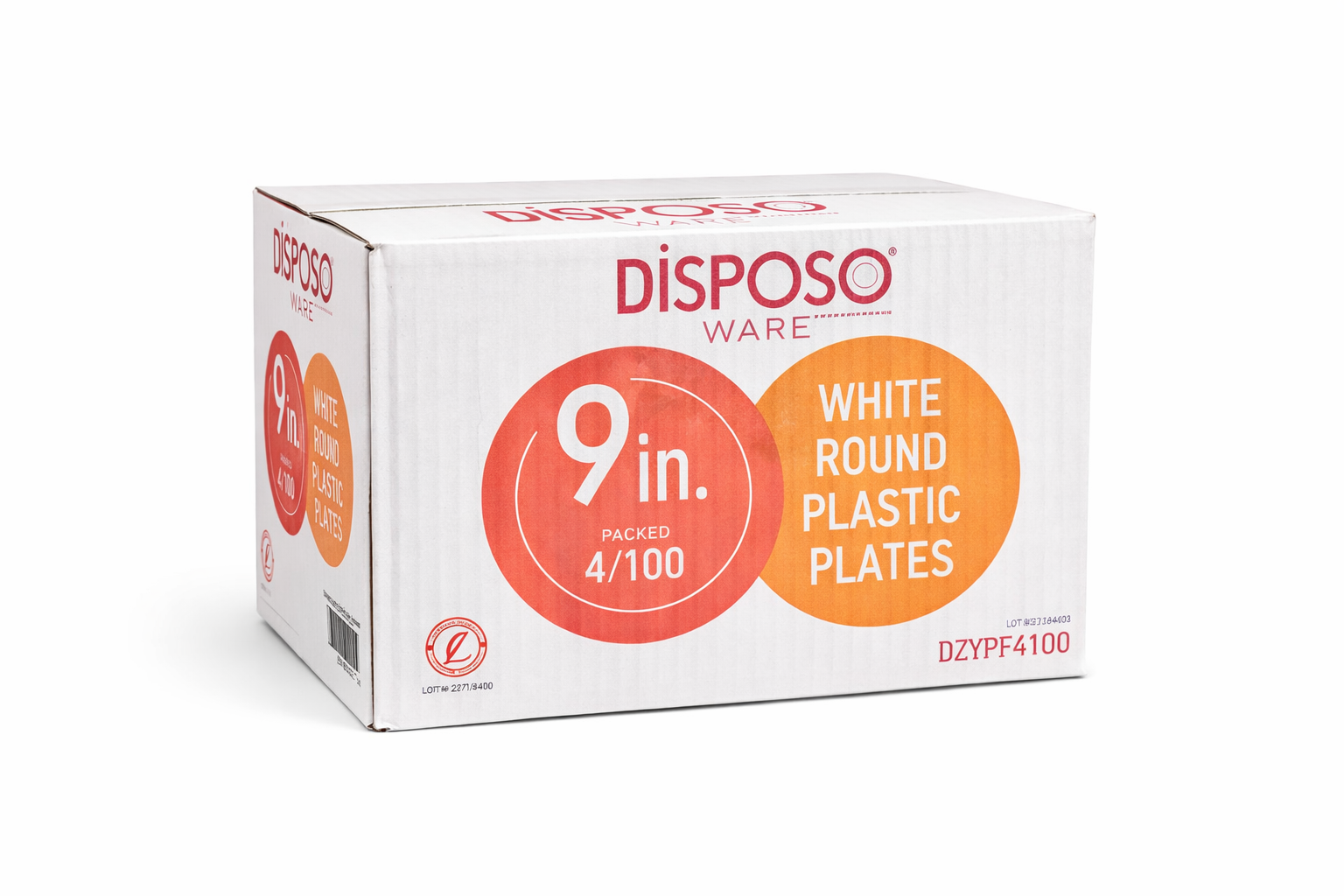 9" Plastic Plate 100 Pack