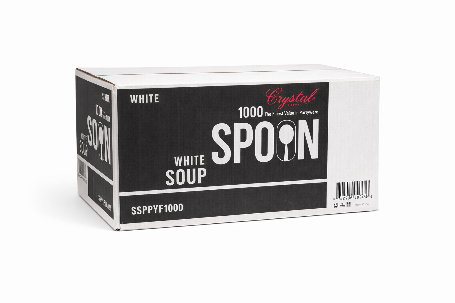 White Plastic Soup Spoons